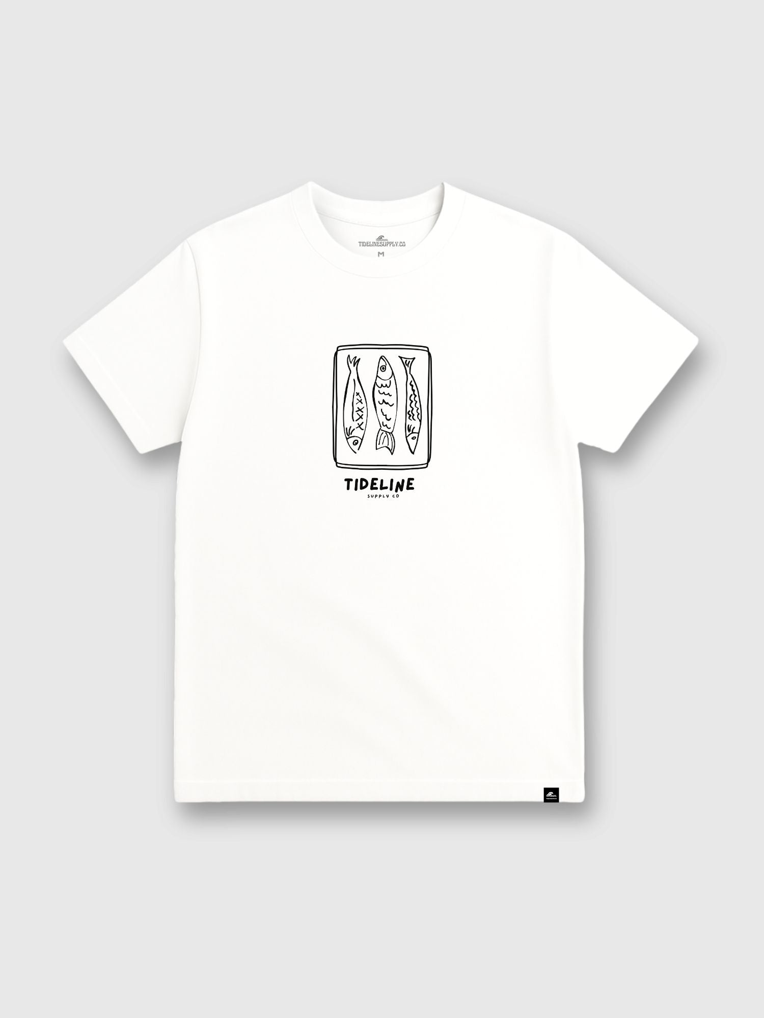 White Heavyweight Aussie Coastal Graphic Tee - Classic Catch front view