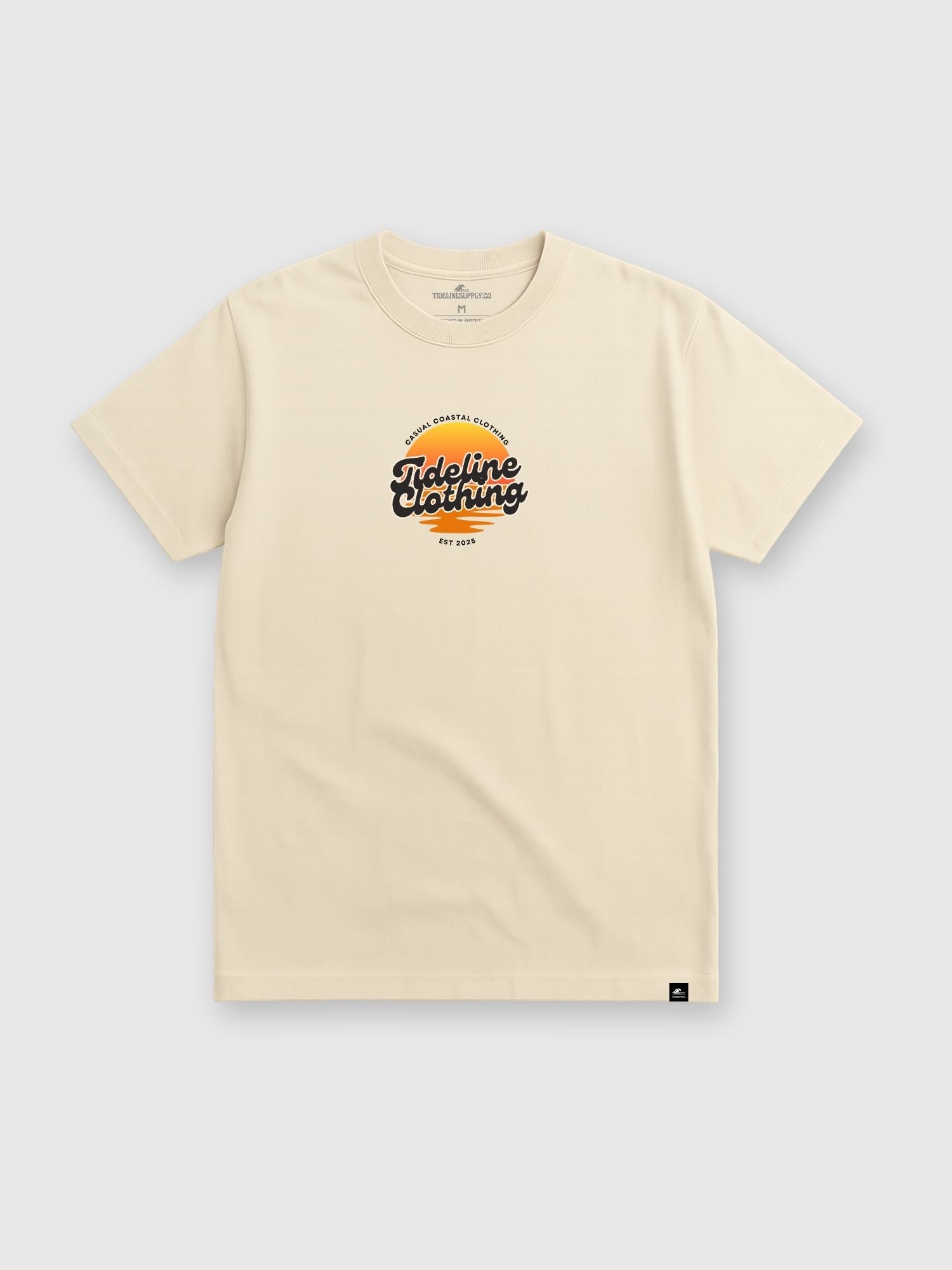 Front view of Retro Sunset Graphic T-Shirt