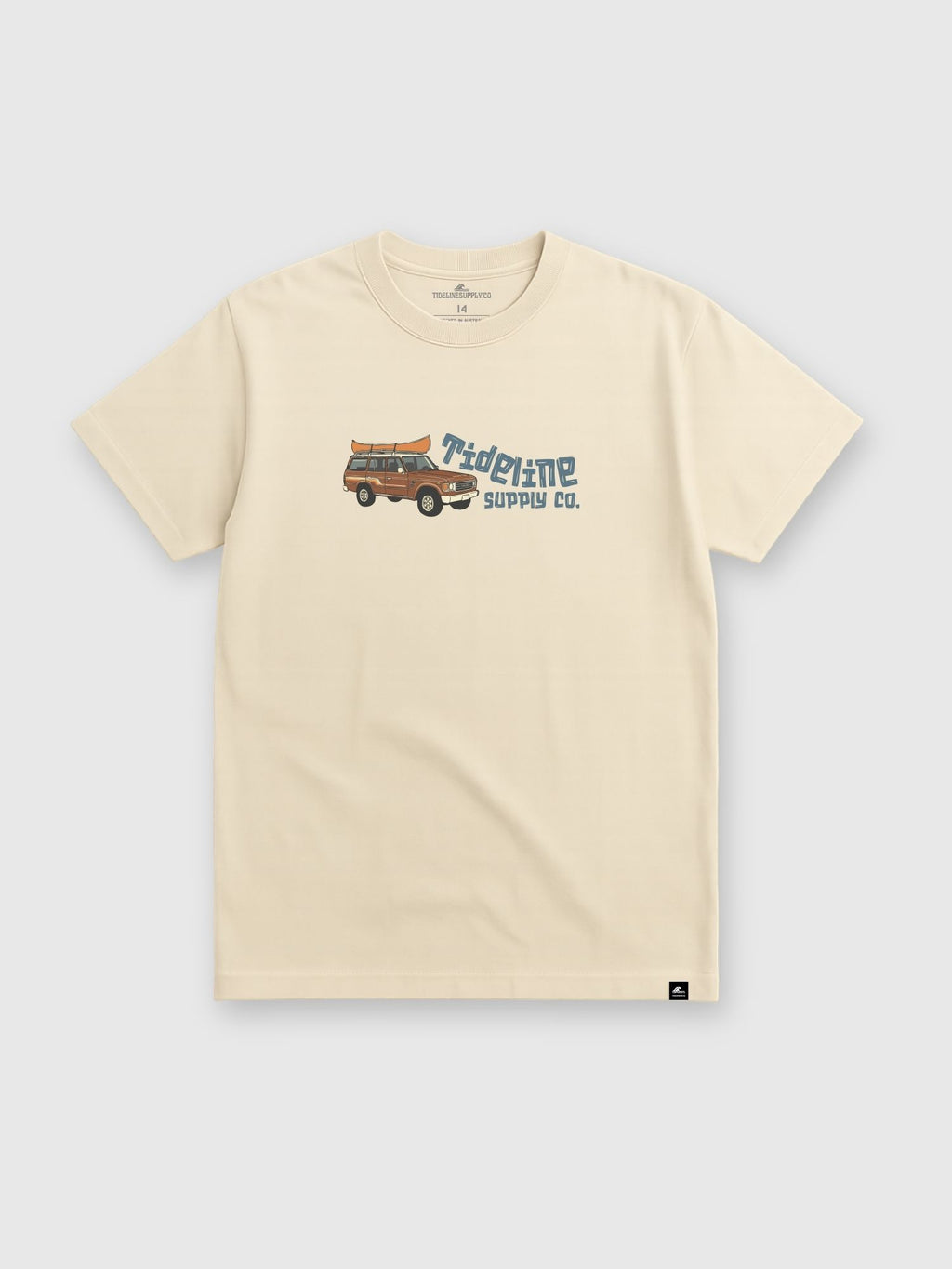 Beach Cruiser Kids' Coastal T-Shirt in mid weight combed cotton for youth Front View